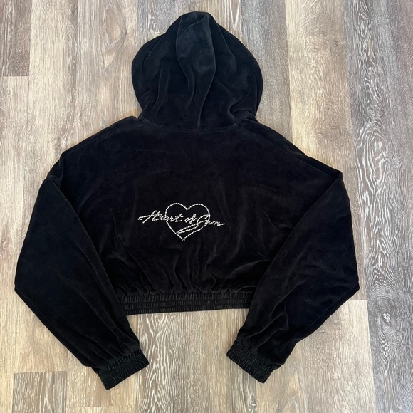 NWOT Heart of Sun Swim Ciara Velour Hoodie Size S - Picture 5 of 5